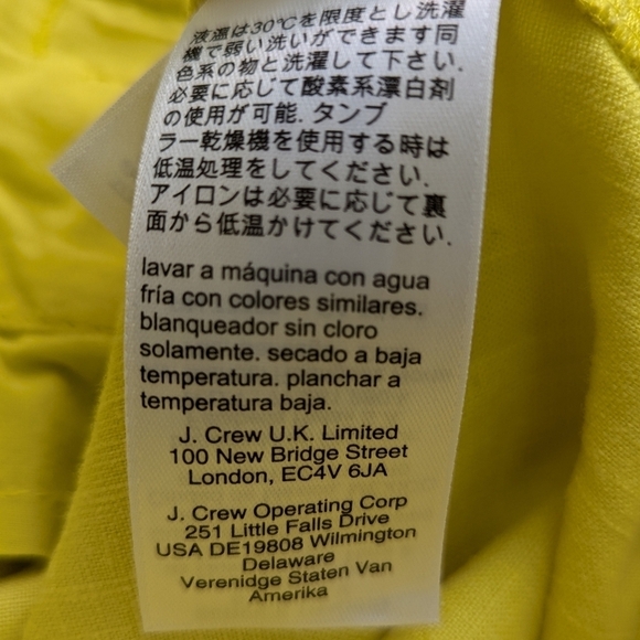 J Crew Women's Seaside LINEN Blend Casual Drawstring Bright Yellow Shorts S - Picture 7 of 10